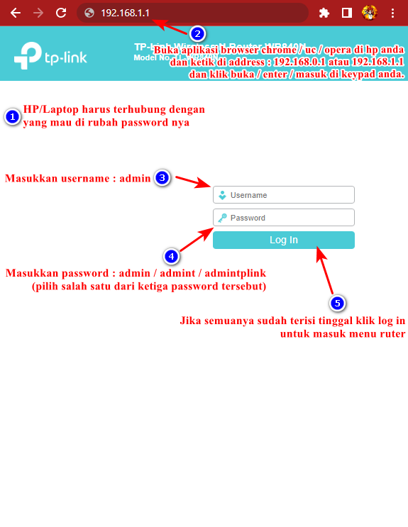 Panduan TP-Link - Login